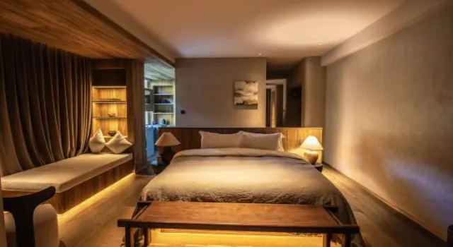 Двухместный люкс Siguniang Mountain Starry Peak Moonlit Cliff  Retreat（Changping Valley）