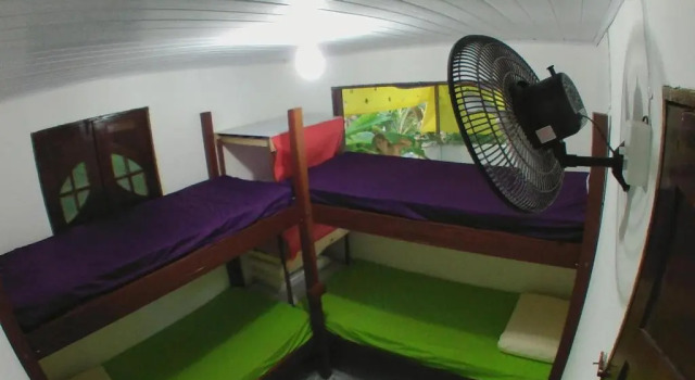 Кровать в общем номере Hostel FreeDive Inn