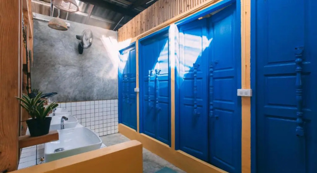 Кровать в общем номере Aekkeko hostel
