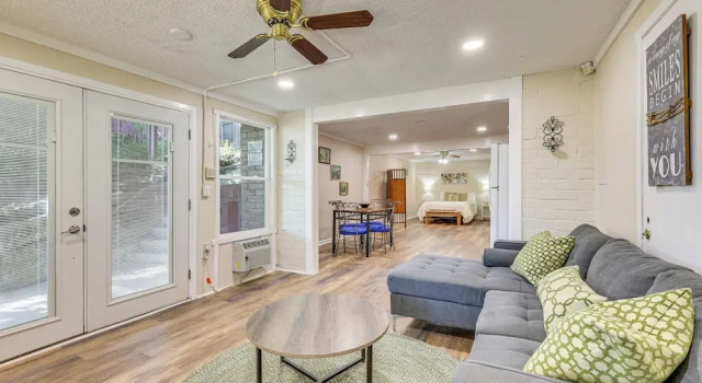 Walk to Marina: Central Bass Lake Studio w/ Deck!