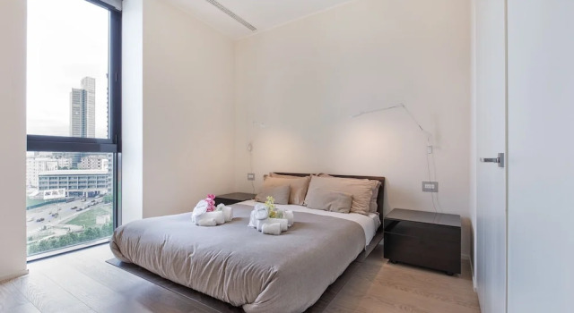 Апартаменты c 1 комнатой с балконом Stylish elegant Apartment in Torre Solaria with exclusive Milans view