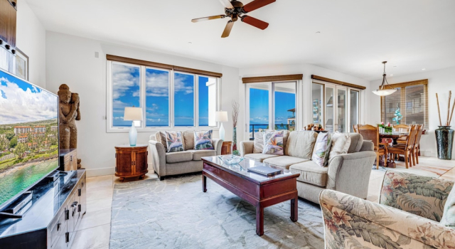 Номер Standard с 2 комнатами с видом на океан NEW Luxury 3 Bedroom Penthouse with Panoramic Ocean Views at Wailea Beach Villas Complimentary Rental Car WBV-PH412 by KBM Resorts