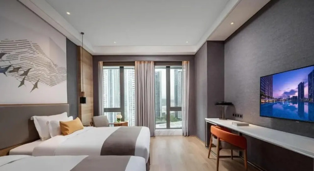 Двухместный номер Comfort с видом на город Genpla Hotel Shenzhen Nanshan