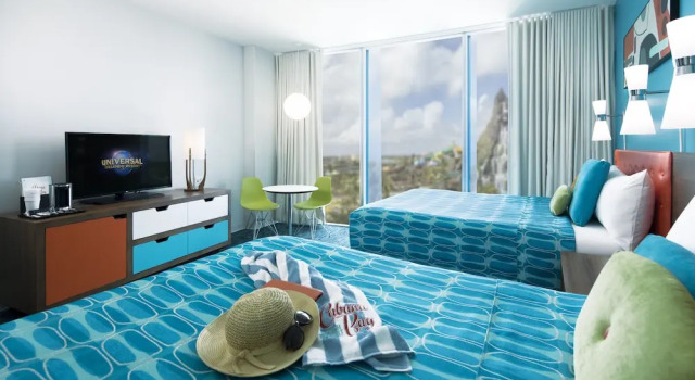 Номер Standard с видом на Volcano Bay Universals Cabana Bay Beach Resort