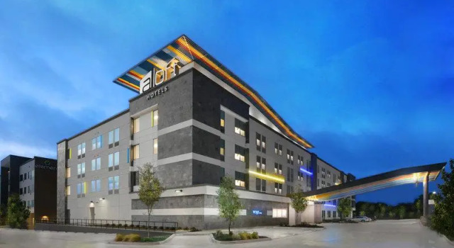 Кровать в общем номере Aloft by Marriott Austin Round Rock