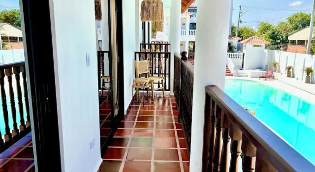Двухместный номер Deluxe с балконом и с видом на бассейн Hotel Villa Toti