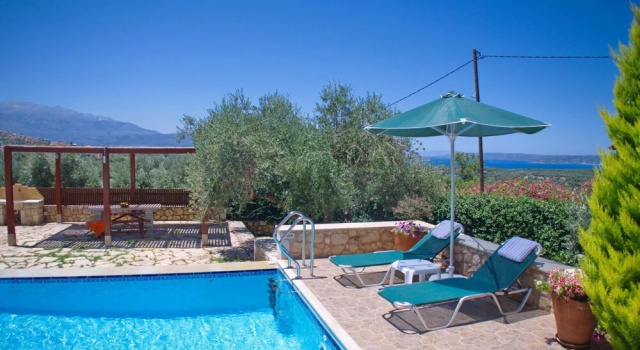 Коттедж Villa Afrati Sea Views Pool AC