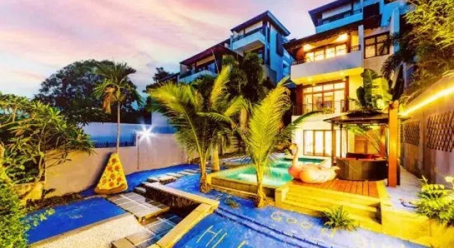 Yalong Bay Leshu Pool Villa (Sun Bay Road), Book Villa Sommerhuse i Hainan, Hytte
