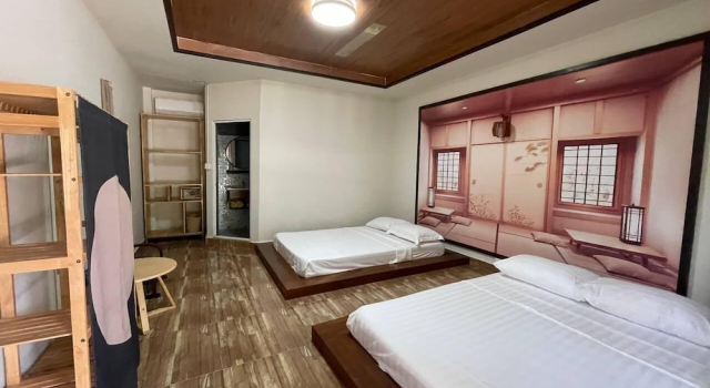 Четырёхместное семейное бунгало с видом на сад WHITE SAND ARK RESORT