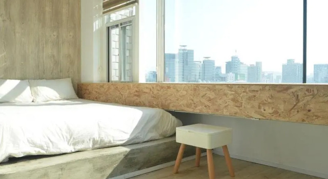 Cama en dormitorio compartido Mmmio Design Residence Dongdaemun