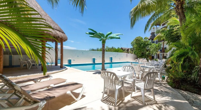 Sand Castle Ph 1 Room with Mexican Style, Забронировать Дом для отпуска Коттеджи Плая-дель-Кармен, рядом с Church of Guadalupe, Коттедж