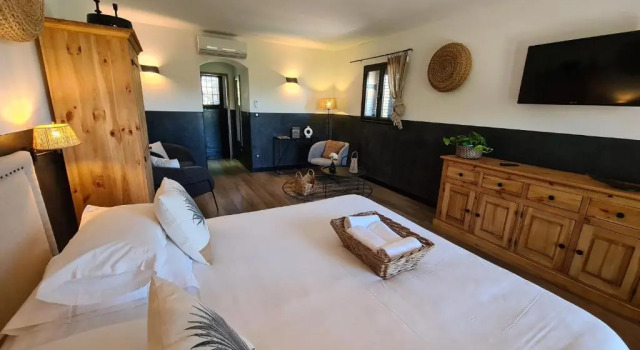 Superior Dvoulůžkový s manželskou postelí pokoj Chambre d'Hote Casa Maredda
