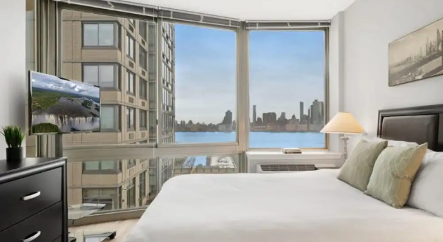 Апартаменты Deluxe c 1 комнатой с видом на реку Global Luxury Suites Downtown Jersey City