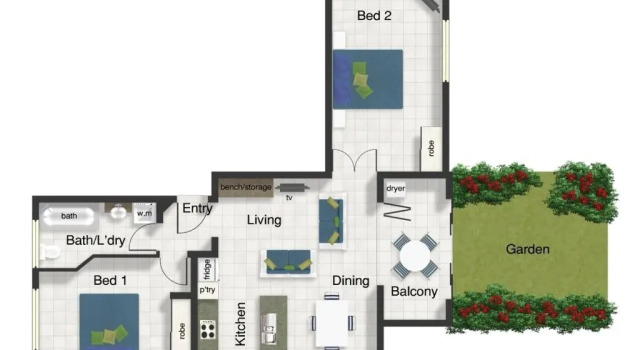 Апартаменты с 2 комнатами рядом с пляжем Agincourt Beachfront Apartments