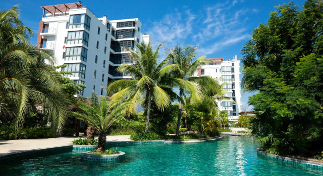 Люкс с 2 комнатами с видом на сад Fu Hai Tang Resort Haitang Bay
