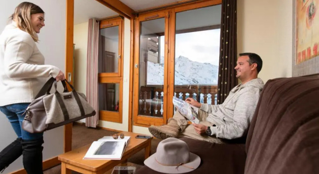 Кровать в общем номере Le Cheval Blanc - Village Montana