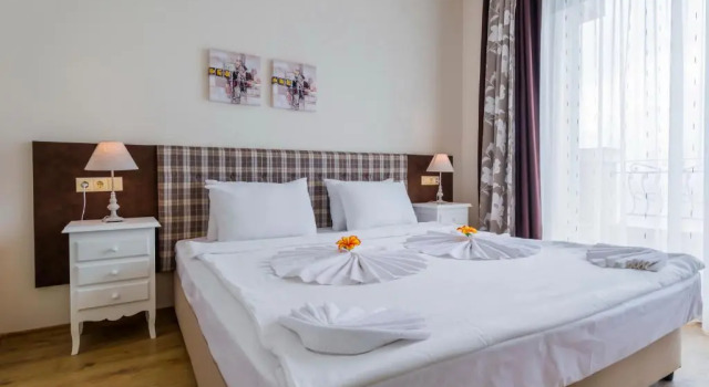 Апартаменты c 1 комнатой с балконом и с видом на море Gardenia Beach Palace Aparthotel