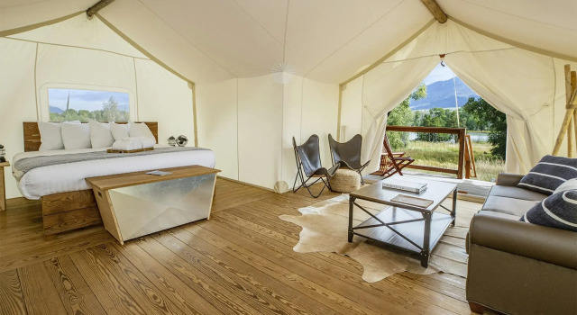 Under Canvas North Yellowstone, Book Feriehus Sommerhuse i Montana, Hytte