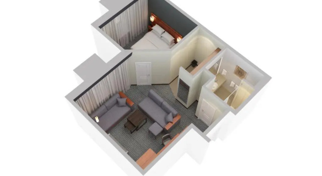Двухместный люкс c 1 комнатой Courtyard by Marriott Waterloo St. Jacobs