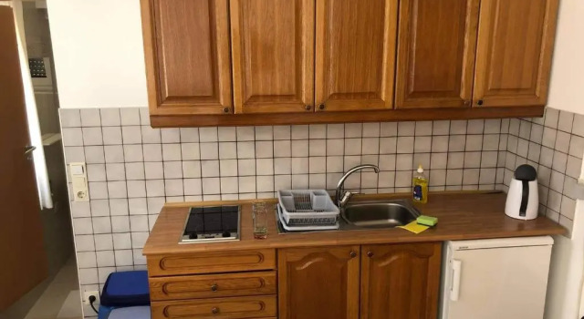 Студия с балконом и с красивым видом из окна Apartment Krk-Kornic ground floor