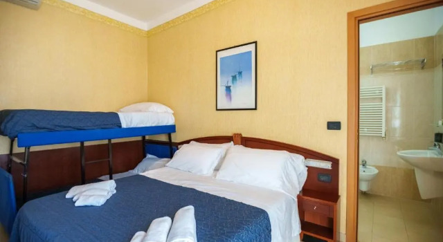 Четырёхместный номер Standard с видом на море Hotel Rex Rimini