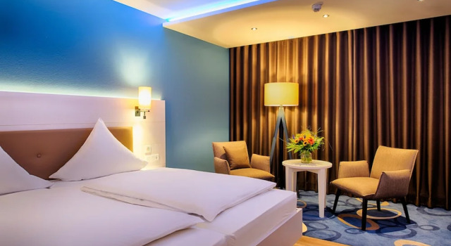 Двухместный номер Deluxe с балконом и с видом на озеро Seehotel am Stausee 4 Sterne Superior