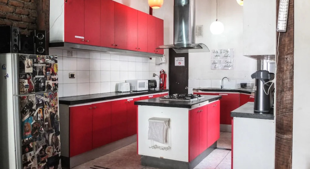Кровать в общем номере Santiago Backpackers