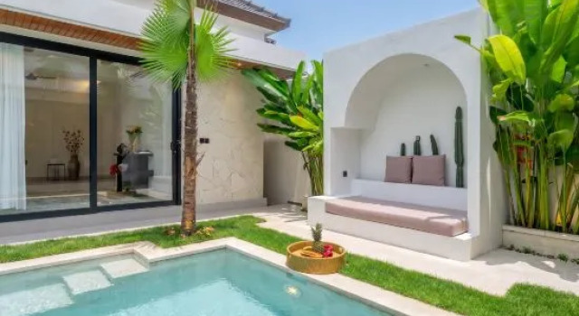 Ferreno villa - Designer 2BR Villa with Huge Pool, Central Location, Book Villa Sommerhuse i Badung, Hytte