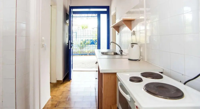 Blue White Apartments - Traditional Village House