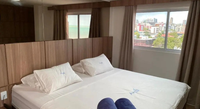 Двухместный номер Deluxe с балконом и с видом на море Anjos Praia Hotel