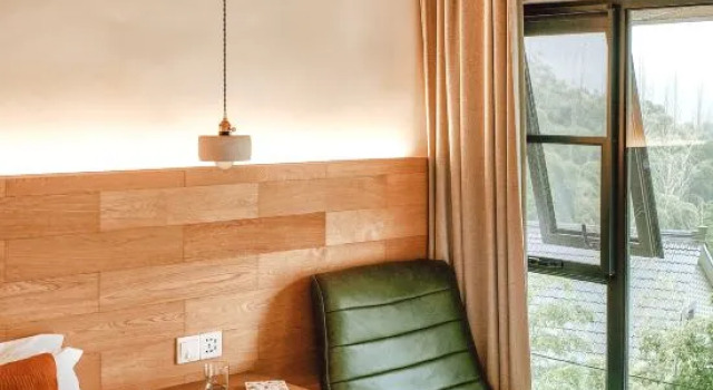 Кровать в общем номере Mogan Chun Mountain View B&B