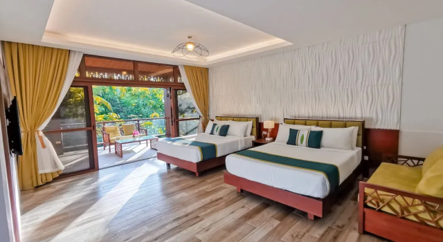 Habitación Premier con balcón y con vista al terreno Loboc River Resort