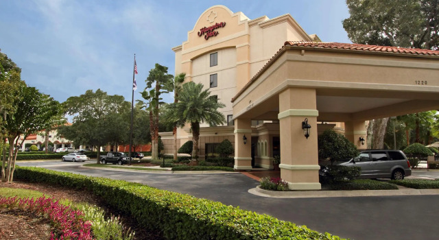 Кровать в общем номере Hampton Inn Jacksonville Ponte Vedra