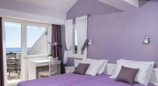 Студия с балконом и с видом на море Apartments Milka & Miho