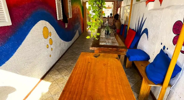 Кровать в общем номере Hostel casa da ana