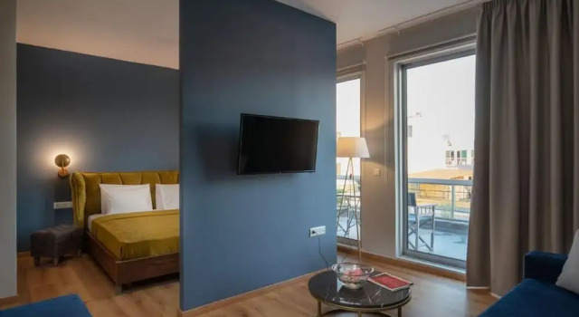 Апартаменты с балконом и с видом на город Athens Center Boutique Suites