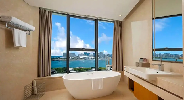Номер Standard с видом на море Wyndham Grand Plaza Royale Yuzhou Xiamen Wuyuan Bay