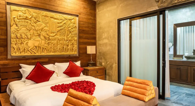 Двухместный люкс Deluxe с видом на бассейн Cambana dAngkor Suites