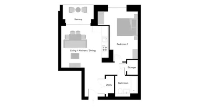 Апартаменты Comfort c 1 комнатой с балконом и с видом на канал Riverstone Heights