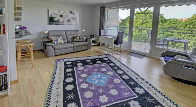 fewo1846 - Bellevue - sonnige 2-Zimmer-Wohnung mit Balkon und Hafenblick, Забронировать Отель Фленсбург земля Шлезвиг-Гольштейн, рядом с Фантомента