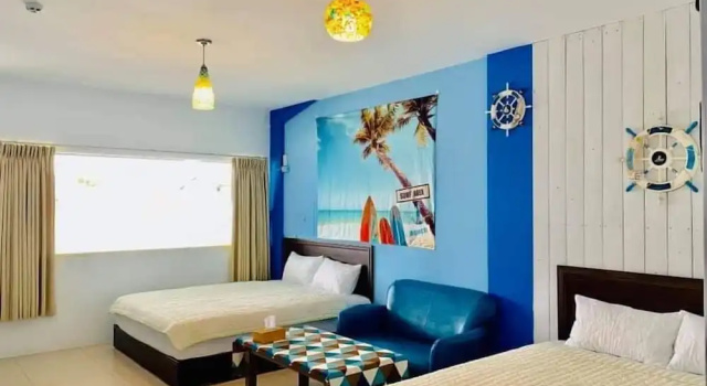 Четырёхместный номер Deluxe с балконом Kenting Trail Villa