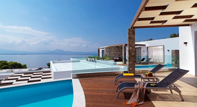 Двухместный полулюкс Deluxe с видом на море Wyndham Loutraki Poseidon Resort