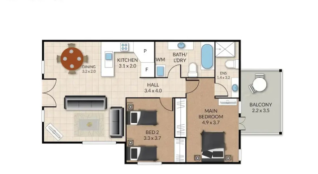 Апартаменты Deluxe Цокольный этаж с 2 комнатами с красивым видом из окна Sunset Cove Noosa