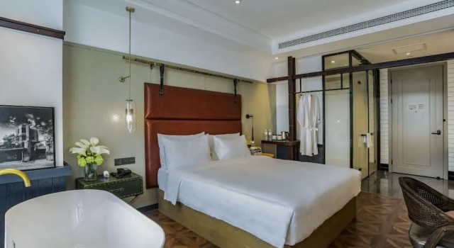 Двухместный номер Luxury Manxin Hotel Qingdao Zhanqiao