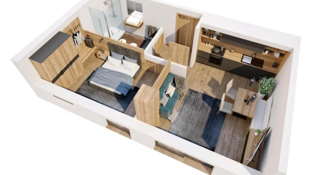 Апартаменты c 1 комнатой Am Brunnen Apartments