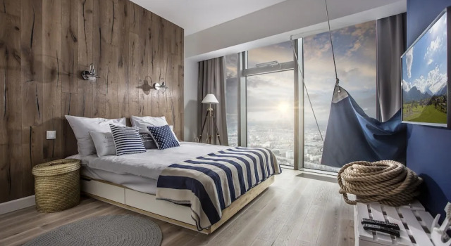 Люкс Executive Apartamenty Sky Tower z Jakuzzi Przy Oknie by BQQK