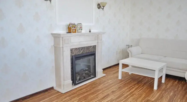 Apartment with fireplace