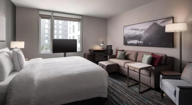 Двухместный полулюкс с видом на город Residence Inn by Marriott Seattle Downtown Convention Center