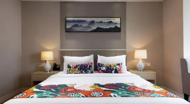 Двухместный люкс с панорамным видом Tujia Somerset Palm Springs Chongqing Serviced Residence