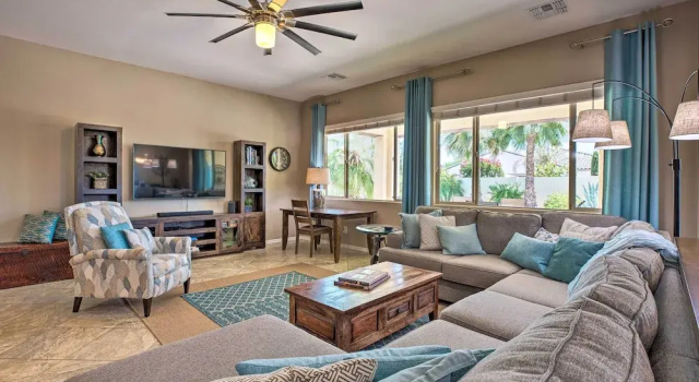 Коттедж Modern Azure Home w/ Beautiful Patio, Pool & Spa!